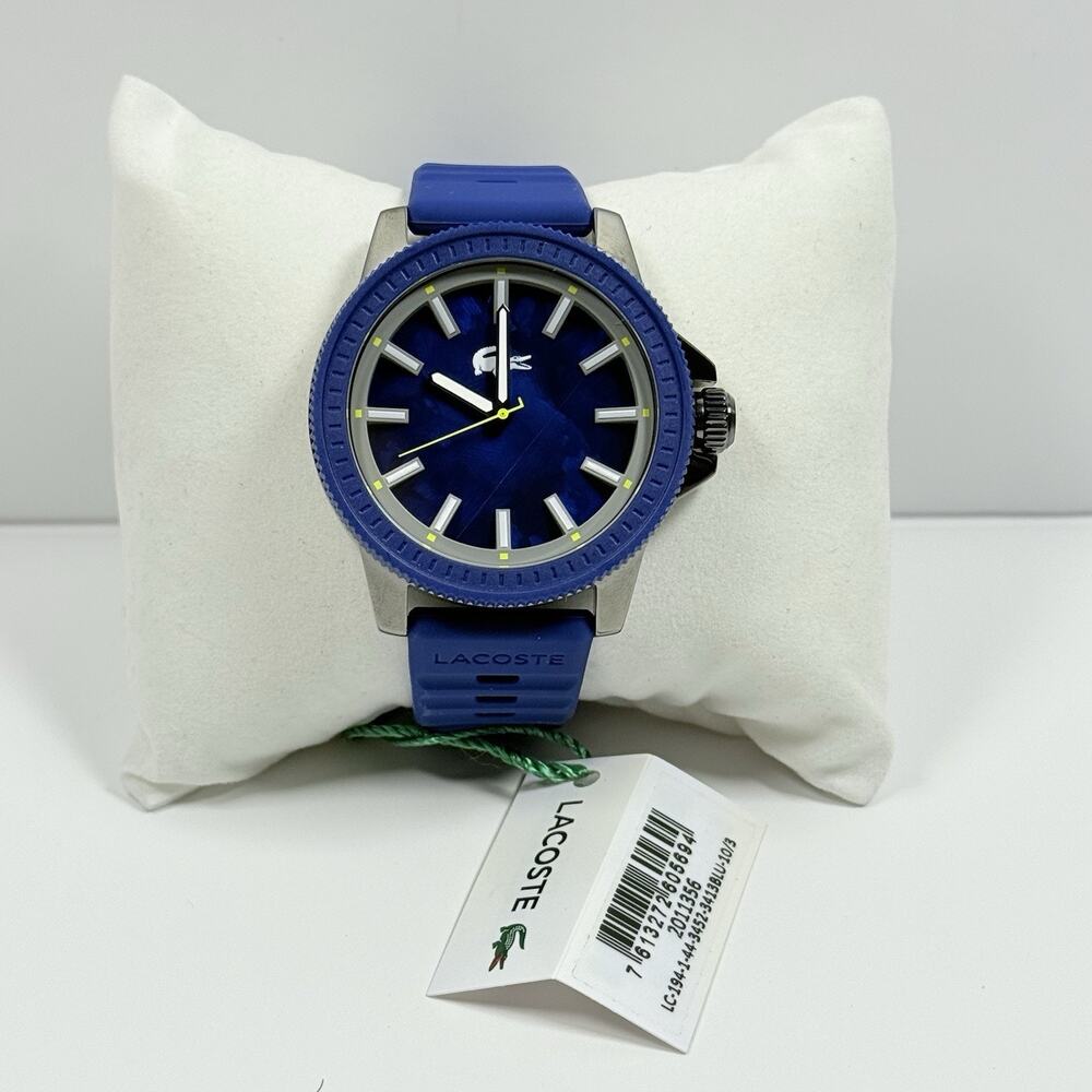 Lacoste 2011356 Highkey Blue Dial Blue Silicone Strap Men’s Watch